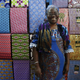 Wax prints and other textiles on sale in Bouake, Ivory Coast